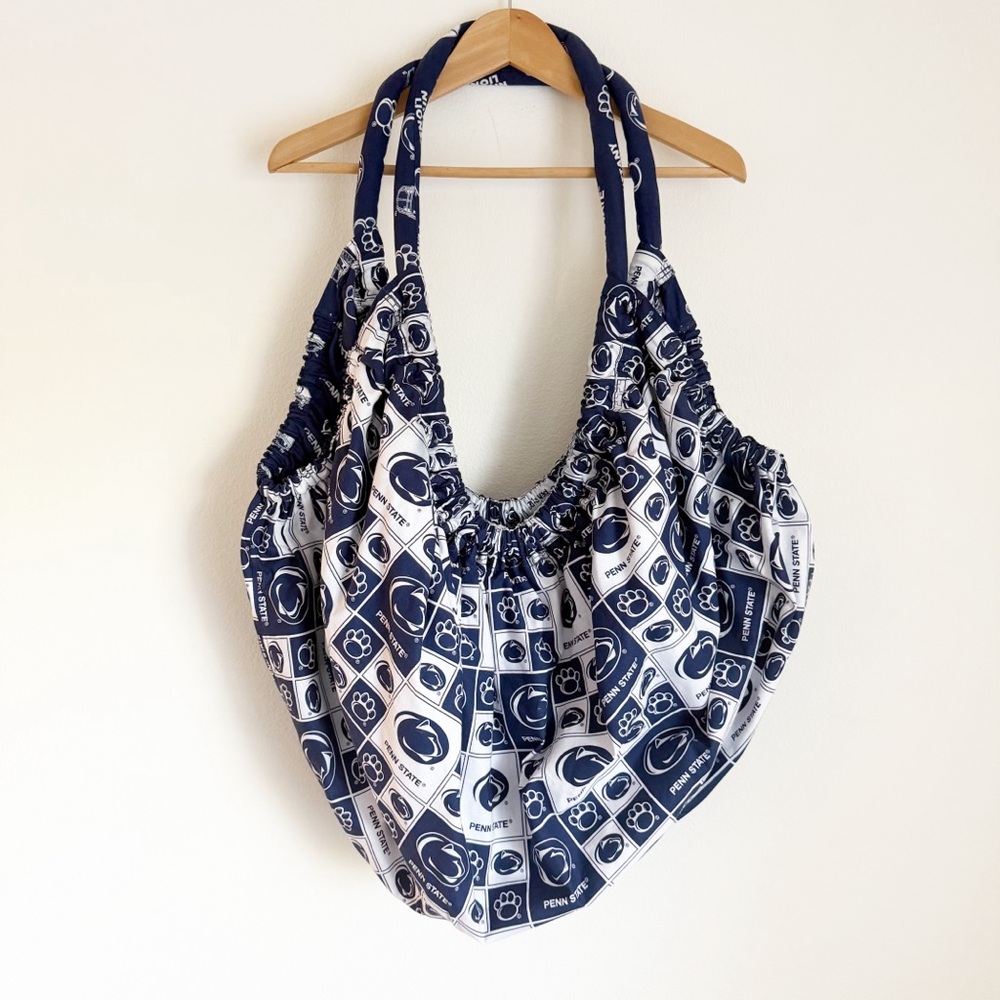 Penn State Lions Reversible Shoulder Hobo Slouch Bag Artist Made Pockets Large